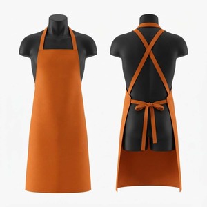 Delantal de Chef Premium de Lona de Algodón y Poliéster de 240 GSM, Resistente, con Pechera Completa, Tirantes Cruzados Ajustables, Cierre a Presión, Media Manga - Product Image 1