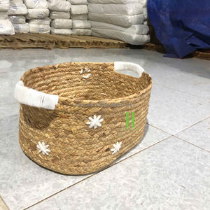 Nueva elección cesta de algas marinas para la organización de la casa OEM cesta de jacinto de agua hecha a mano de Vietnam fábrica al por mayor directamente - Product Image 3