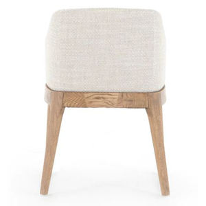 Fauteuil de salle à manger rembourré en bois massif de style Mid-Century, dossier incurvé ergonomique de qualité supérieure, idéal pour la maison, l'appartement ou le bureau. - Product Image 4