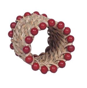 Anneau de serviette en métal de canne de couleur naturelle fait à la main porte-serviettes pour les fêtes de mariage restaurants/hôtels stockés - Product Image 1