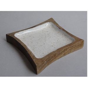 Juego de cuencos para servir con diseño de corazón orgánico, bandeja de cocina anidada hecha de material metálico de madera de mango duradero - Product Image 6