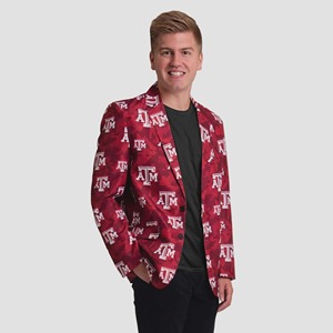 Texas A&M Aggies Digital Camo Blazer Men's Sportswear <b>Suit</b> Jacket <b>Red</b> Printed Polyester Woven Notched Collar Single Breasted - Product Image 4
