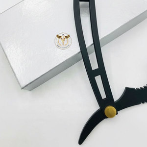 Navaja de Afeitar Profesional Plegable de Acero Inoxidable Negro, Navaja de Afeitar para Barbería, Fabricante OEM ODM con Logotipo Personalizado QORVEX - Product Image 3