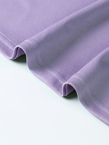 T-shirts basiques unis pour hommes, logo personnalisé, coupe ajustée, blanc, respirant, décontracté, pour la gym, doux, confortable, 100% coton, violet uni - Product Image 6