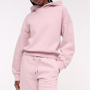 Sudadera con Capucha para Mujer, Diseño Popular, Hombros Caídos, Bolsillos, Forro Polar Grueso, Tallas Grandes, Informal - Product Image 1
