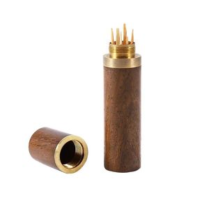 Stylish Wooden Toothpick Holder With Lid For Dining Table Restaurant Hotel Kitchen And Cafe Accessories - Product Image 2