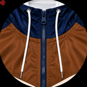 Men Color Block <b>Tracksuit</b> Hooded Zip Up Jacket and Shorts Set Sporty Two Piece Outfit Nylon Windbreaker Set - Product Image 4