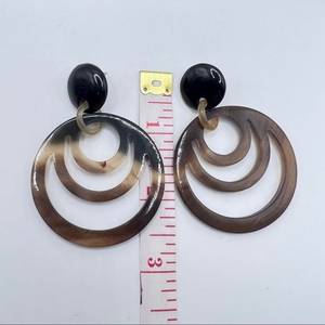 Pendientes de Cuerno con Diseño Redondo y Aspecto Elegante, Accesorios de Regalo de Navidad, Ideales para un Estilo Exquisito, Pendientes de Cuerno Naturales para Mujer - Product Image 6
