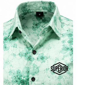 Camisa Tropical para Hombre con Diseño Estampado Elegante, Tela Cómoda y Corte Relajado para el Verano - Product Image 3