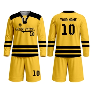 ชุดเสื้อผ้าฮอกกี้น้ำแข็งแบบกำหนดเองปี 2026 ชุดเสื้อฮอกกี้และกางเกงขาสั้นแบบซับลิเมชั่น น้ำหนักเบา ทนทาน ผู้จัดจำหน่ายชุดยูนิฟอร์มฮอกกี้สำหรับทีมชาติสหรัฐอเมริกา - Product Image 1