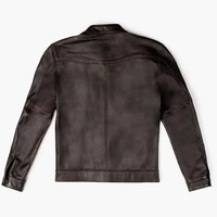 Veste en cuir d'hiver personnalisée à col montant enduit pour homme, service OEM, imperméable, coupe-vent, respirante, écologique, streetwear