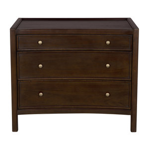 Commode autoportante Vioresa moderne en bois massif à 3 tiroirs, couleur brun foncé, pour chambre et salon - Product Image 1