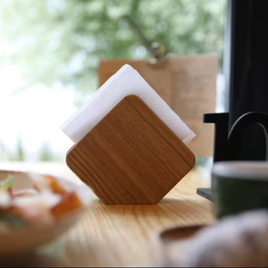Porte-serviettes élégant en bois avec finition lisse, idéal pour les tables à manger, pour garder les serviettes bien rangées et ajouter un charme décoratif naturel. - Product Image 5