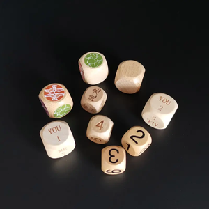 Wood Crafts Custom <b>Log</b> Colored Dice Painted Engraving D6 12mm 14mm 16mm 18mm 20mm 25mm 30mm Board Game Die - Product Image 1