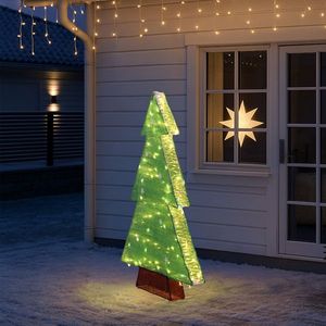4FT Pre-Lit Christmas <b>Tree</b> with 110 Warm White LED <b>Lights</b> for Indoor & Outdoor Yard Decor Holiday Decorations - Product Image 2