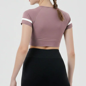 Top Corto Deportivo de Verano para Mujer, 100% Algodón, Ligero, Ajustado, Cómodo, de Secado Rápido y Elástico, con Cuello en V - Product Image 6