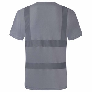 Premium High Visibility Blue Half <b>Sleeve</b> Security And Safety Shirt For Men Reflective Tape For Clothing Safety - Product Image 6