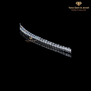 D-E-F Color VVS-VS Clarity 14k <b>Solid</b> <b>Gold</b> Beautiful Oval Cut Tennis Bracelet for Special Moments 12 TCW CVD Lab Grown Diamond - Product Image 5