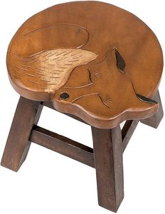 Custom Wooden Bird <b>Stool</b> Kids Chair Carved Animal Toddler Seat Tabletop for Bedroom Living <b>Room</b> Home Decor - Product Image 1