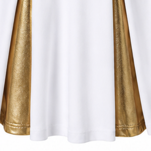 <b>Gold</b> Panel Cheerleading <b>Skirt</b> Pleated Athletic Performance Uniform Bottom Sports Team Training Competition Apparel for Cheer - Product Image 6