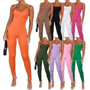Mono de yoga de una pieza para chicas altas, con efecto fruncido en los glúteos, pantalones acampanados, ropa deportiva con logo personalizado - Product Image 1
