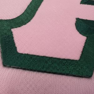 Sudadera Rosa con Letras y Contorno Verde, de Algodón Afelpado, Manga Larga, Estilo Casual, Top de Moda Urbana para Mujer - Product Image 6