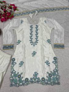 Best Quality Ramdev Trading Ladies' Wedding Diwali Party Wear Modern Style Pure Natural Heavy Crep Silk Quick Dry <b>Kurti</b> Rich - Product Image 4