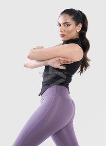 Custom Sports Wear <b>Women's</b> Tank <b>Top</b> Quick Dry Gym Fitness Crop OEM <b>Women</b> Slim Fit Sleeveless <b>Zip</b>-<b>Up</b> Casual Tank <b>Top</b> - Product Image 2