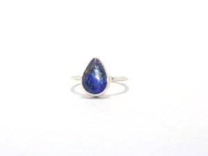 Natural Lapis Lazuli 925 Sterling Silver Pear Shape <b>Ring</b> Handmade Artisan Gemstone Jewelry Gift for Her - Product Image 6