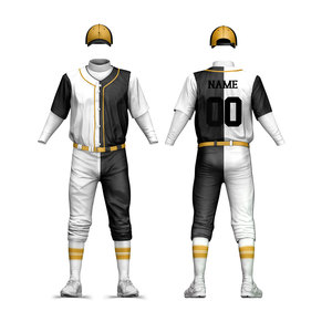 Uniforme de baseball à manches courtes de haute qualité pour l'entraînement, vêtements de sport à faible MOQ, ensemble d'uniformes de baseball confortables - Product Image 3