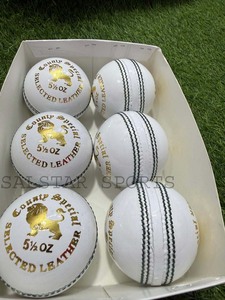 Ballon de cricket en cuir fluorescent durable pour club, 156 g, spécial matchs de ligue, T20, extérieur, logo personnalisé, vente en gros, direct usine - Product Image 4