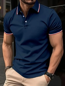 Camisa Polo para Hombre, Corte Ajustado, Algodón, Informal, de Negocios, Moda, Alta Calidad - Product Image 2