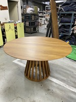Modernes Chinesisches Nachhaltiges Teakholz Esszimmer-Möbelset 140cm Rundes Design für Zuhause, Küche und Restaurant