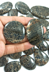 Top Quality Natural Honey Dendrite Agate Hand Polished Mix Wholesale Cabochon Loose Gemstone For Silver Brass Jewelry Making - Product Image 2