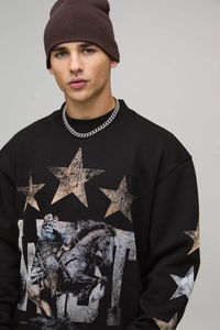 Sudadera de Felpa Francesa Lisa OEM, Personalizable, Cuello Redondo, Estilo Holgado, 100% Algodón, Hombros Caídos, Lujo, Invierno, Ecológica para Hombre - Product Image 3