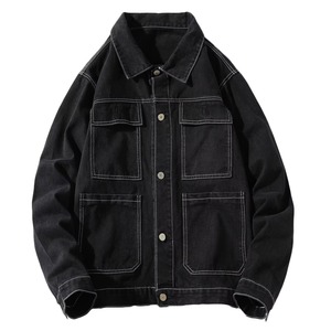 Service OEM, veste en jean pour homme personnalisable, respirante, à séchage rapide, confortable, vêtements d'hiver de haute qualité avec logo sur le devant - Product Image 2