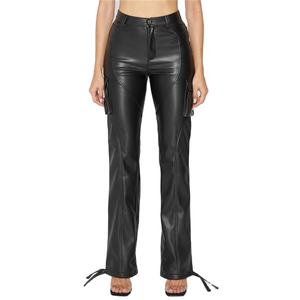 กางเกงผู้ชายกางเกงหนังขาตรงลายกระดิ่งสำหรับผู้ชายกางเกงสเวตเตอร์ออกแบบได้ตามต้องการสำหรับ2025ผู้ชาย - Product Image 1