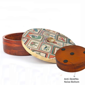 Olla de madera hecha a mano personalizada con tapa Precio asequible para platos de comida que sirven calidad superior de proveedores mayoristas directos - Product Image 4