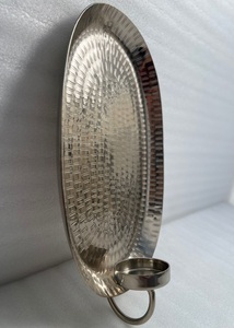 Porte-bougie mural moderne en acier inoxydable avec finition nickel, parfait pour la décoration intérieure de maisons de luxe - Product Image 6