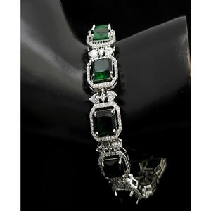 Magnifique Bracelet à Breloques en Zircon Plaqué Argent de Qualité Supérieure, Finition Blanche, Ouvert, pour Femmes et Filles, Éclats Étonnants, Idéal pour les Soirées - Product Image 1