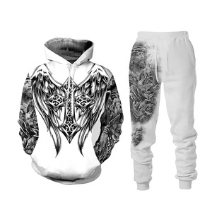 <b>Mens</b> Premium 100% Polyester Breathable Quick Dry Hooded Drawstring Closure Lightweight Tracksuit Streetwear Jogger <b>Set</b> Casual - Product Image 2