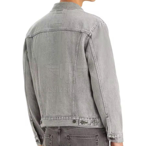 Veste en jean pour homme, très tendance, style décontracté, nouveau design, respirante, logo/couleur personnalisés, à prix raisonnable. - Product Image 4