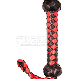 Leather Flogger Premium Leather Strips Flexible Design Strong <b>Grip</b> Handle Leather Flogger Easy <b>Control</b> - Product Image 2