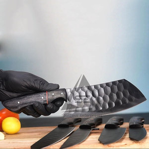 New Style Heavy Duty Handmade 67-Layer Damascus Chef <b>Knives</b> <b>Set</b> with Wood Handles Custom Color & Size - Product Image 6