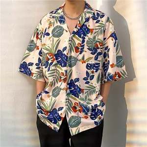 Chemise Hawaïenne Tendance pour Homme à Manches Courtes en Tissu Glacé, Motif Floral Baroque, Idéale pour les Vacances – Nouveauté Dropshipping - Product Image 2
