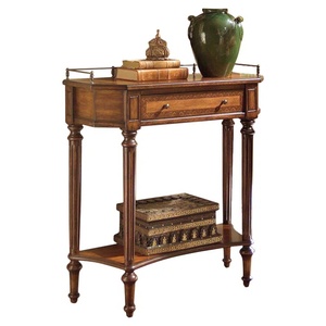 Classic Console <b>Table</b> Made Of Mahogany Wood High Quality With <b>Brown</b> Finishing For Indoor Use. - Product Image 5