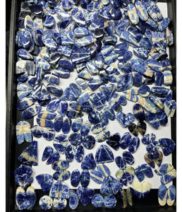 Sodalite ต่างหูหินคู่ Cabochon เพชรพลอยสีฟ้าธรรมชาติและคริสตัลเพชรพลอยเหลี่ยมหลวมสำหรับการทำเครื่องประดับหิน - Product Image 3