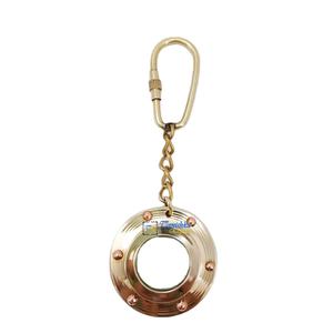 Nautique Laiton Polonais Hublot Porte-clés Vélo Cycle Sac Porte-clés Décoratif Showpiece Meilleur Cadeau De Noël Avec Prix En Vrac - Product Image 2