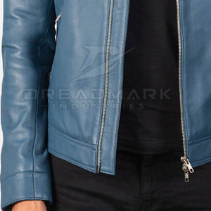 Hot Selling <b>Men</b> Casual Leather <b>Jacket</b> Windproof Breathable Stand Collar Zipper Closure <b>Canvas</b> Fabric Winter <b>Jacket</b> Made Pakistan - Product Image 5