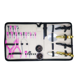 Outils et kits d'extension de cheveux pour salon, accessoires, pinces en acier inoxydable, légères, de haute qualité, prix raisonnable pour un usage domestique - Product Image 1